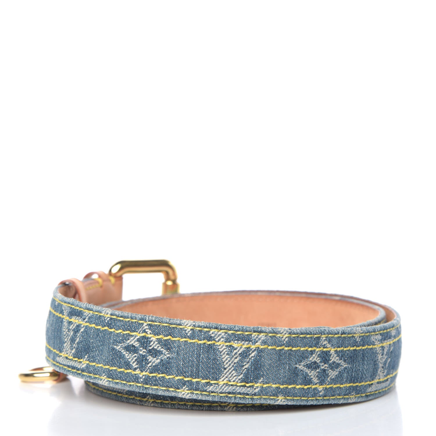 Louis Vuitton Monogram Denim Belt 90 36 Blue 3 of 12