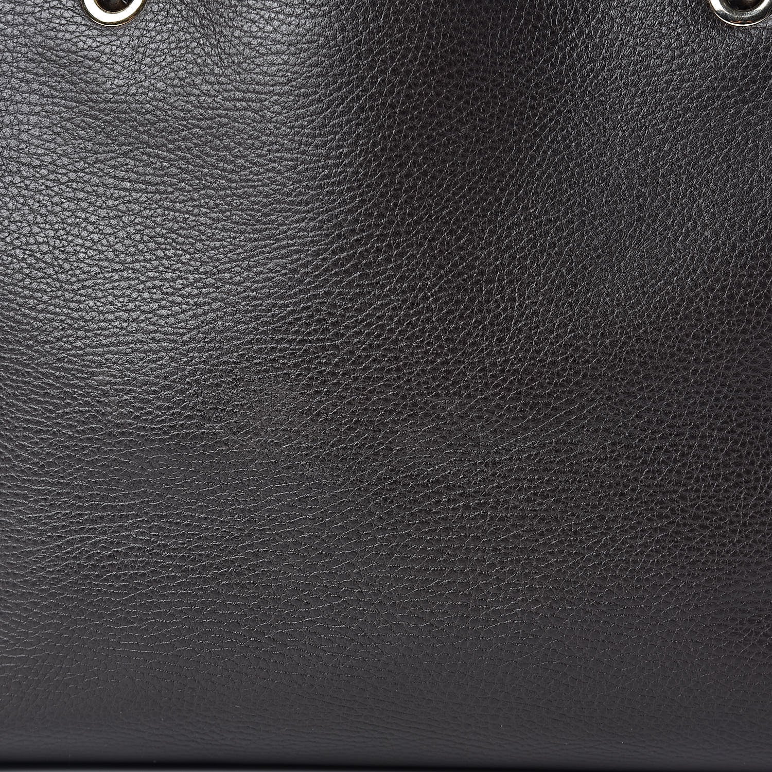 Gucci Calfskin Medium Braided Handle Gifford Tote Dark Brown 9 of 14