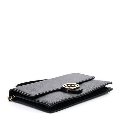 Gucci Dollar Calfskin Interlocking G Chain Wallet Black 4 of 11
