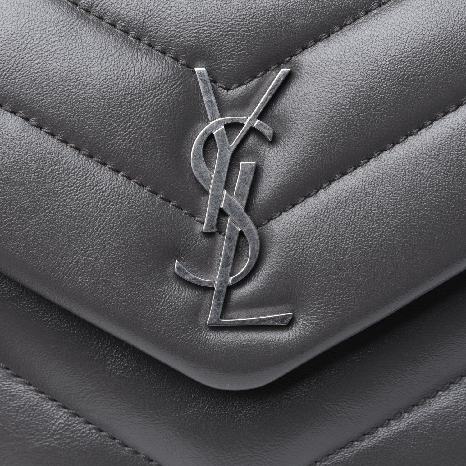 Saint Laurent Calfskin Y Quilted Monogram Toy Loulou Crossbody Bag Storm 24 of 25