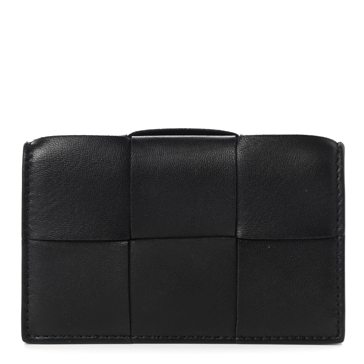 Bottega Veneta Nappa Maxi Intrecciato Card Holder Wallet Black 1 of 8