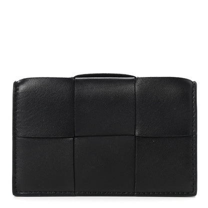 Bottega Veneta Nappa Maxi Intrecciato Card Holder Wallet Black 1 of 8