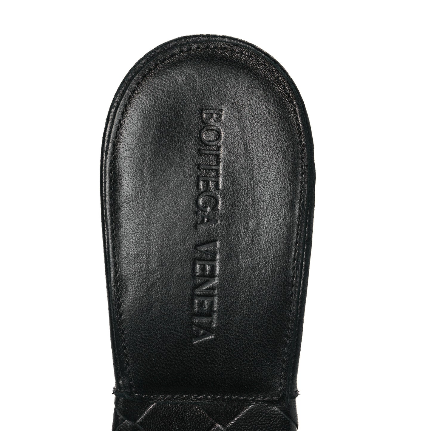 Nappa Maxi Intrecciato Lido Mule Sandals 37 Black