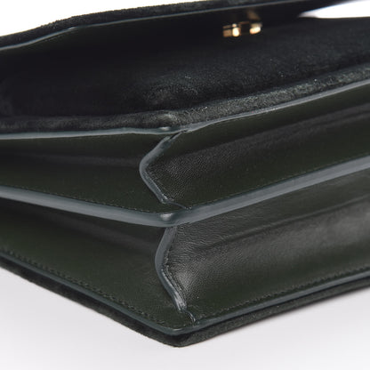 Saint Laurent Velvet Small Monogram Sunset Dark Green 7 of 8