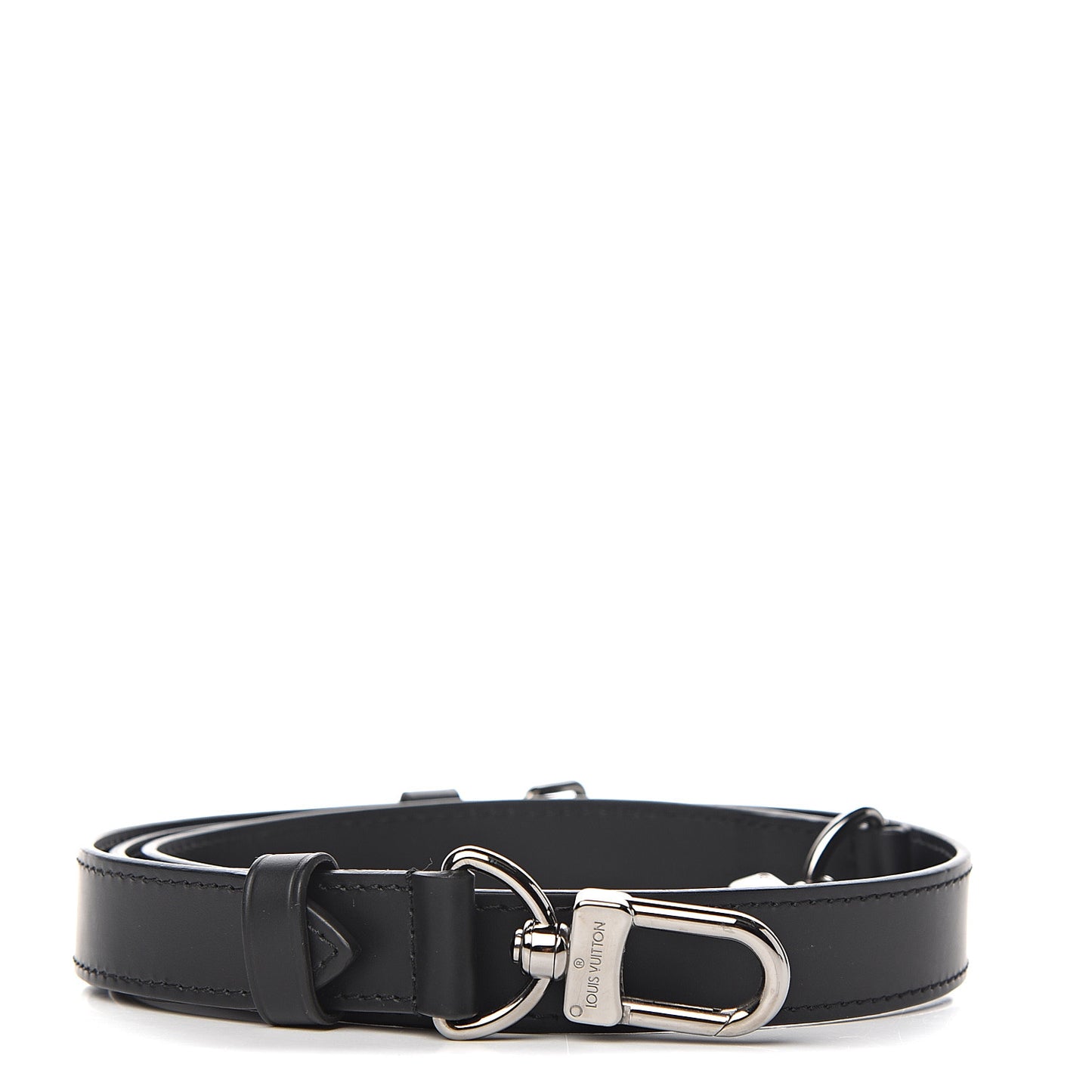 Calfskin Keepall Bandouliere Adjustable Shoulder Strap Black