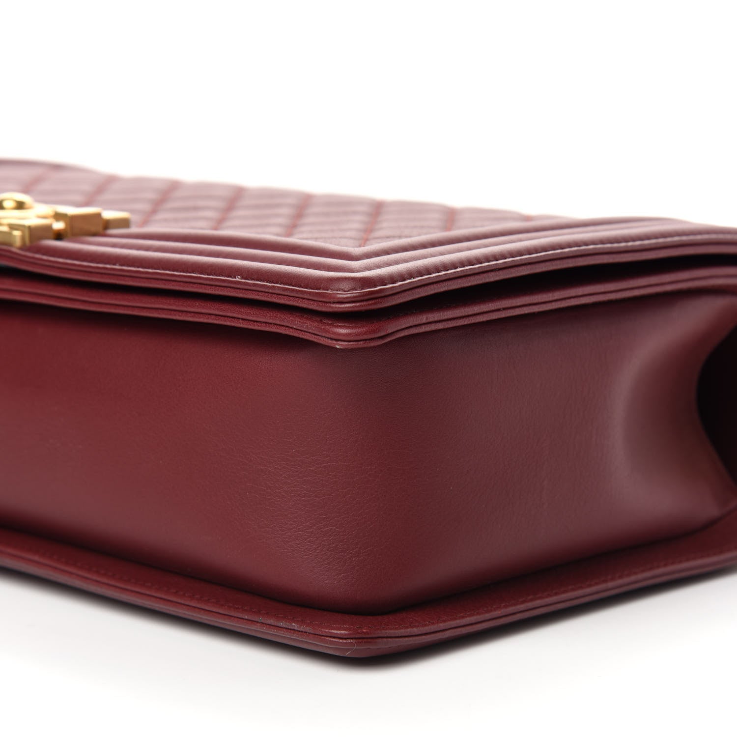 Chanel Calfskin Quilted New Medium Boy Flap Burgundy 10 of 11