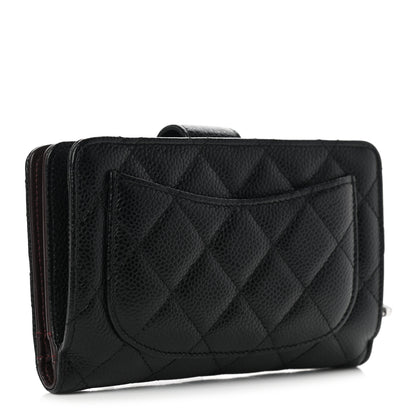 Chanel Caviar Quilted CC French Wallet Black 3 of 8