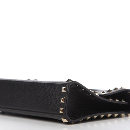 Valentino Garavani Pebbled Calfskin Medium Rockstud Flip Lock Crossbody Bag Black 8 of 10