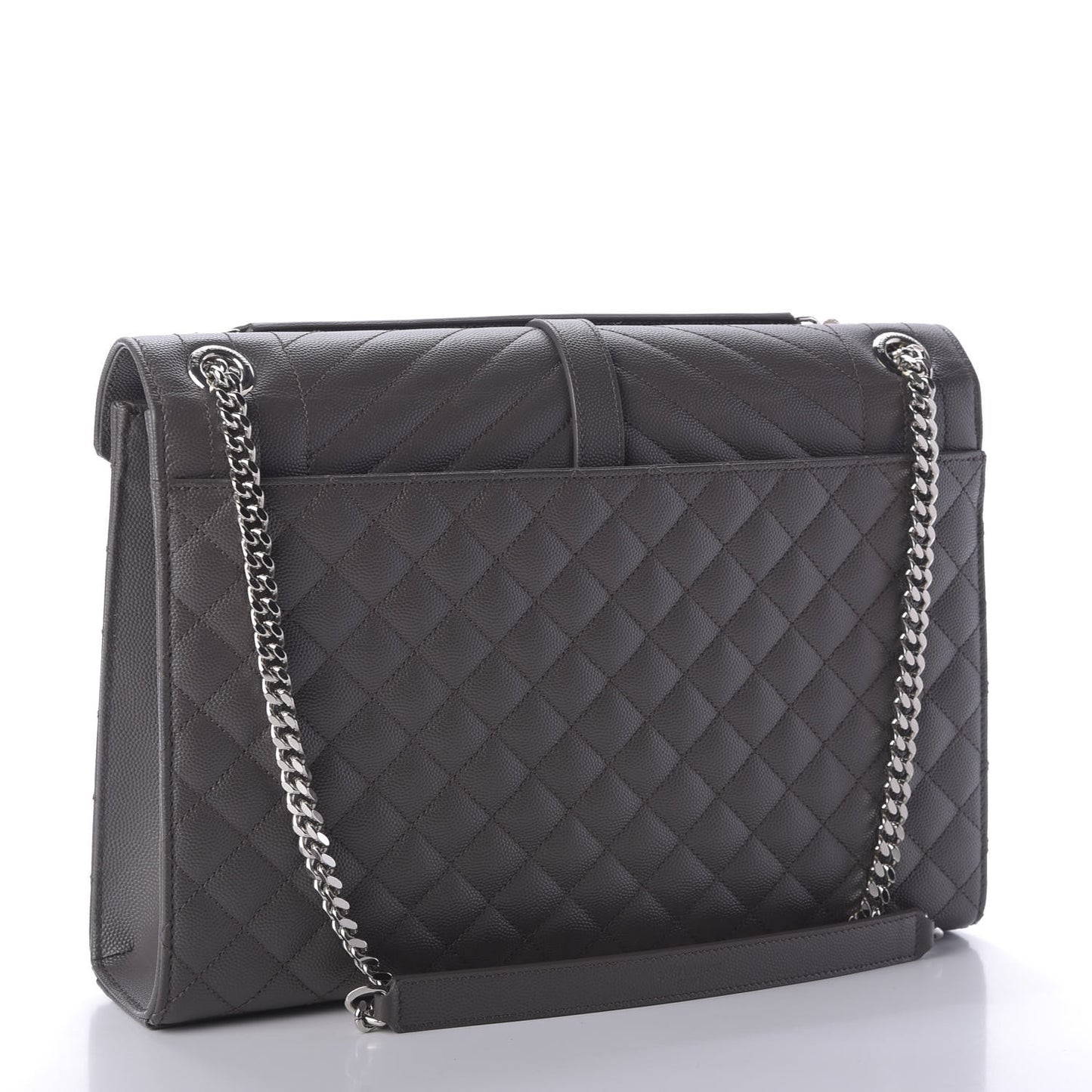 Grain De Poudre Large Tri-Quilt Monogram Satchel Fog