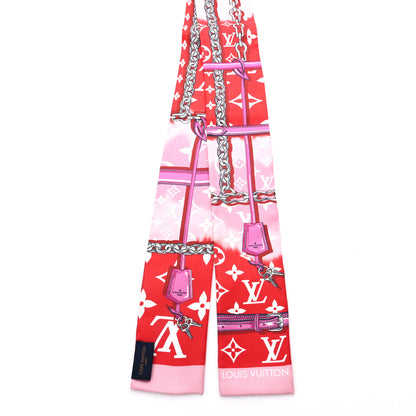 Louis Vuitton Silk Monogram Giant Confidential Bandeau Red 2 of 4
