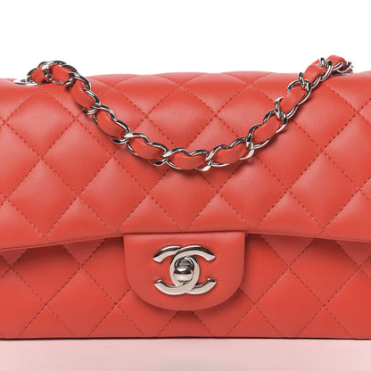 Chanel Lambskin Quilted Mini Rectangular Flap Red 9 of 14