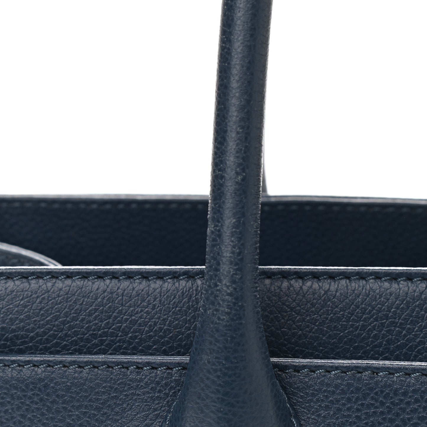 Calfskin Small Cerf Executive Shopper Tote Navy