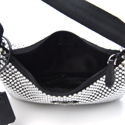 Prada Satin Crystal Mini Re-Edition 2000 Bag Cristal 5 of 10