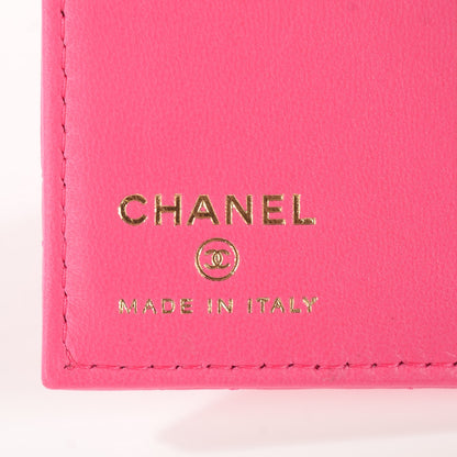 Chanel Lambskin Quilted CC Card Holder Fuchsia 6 of 7