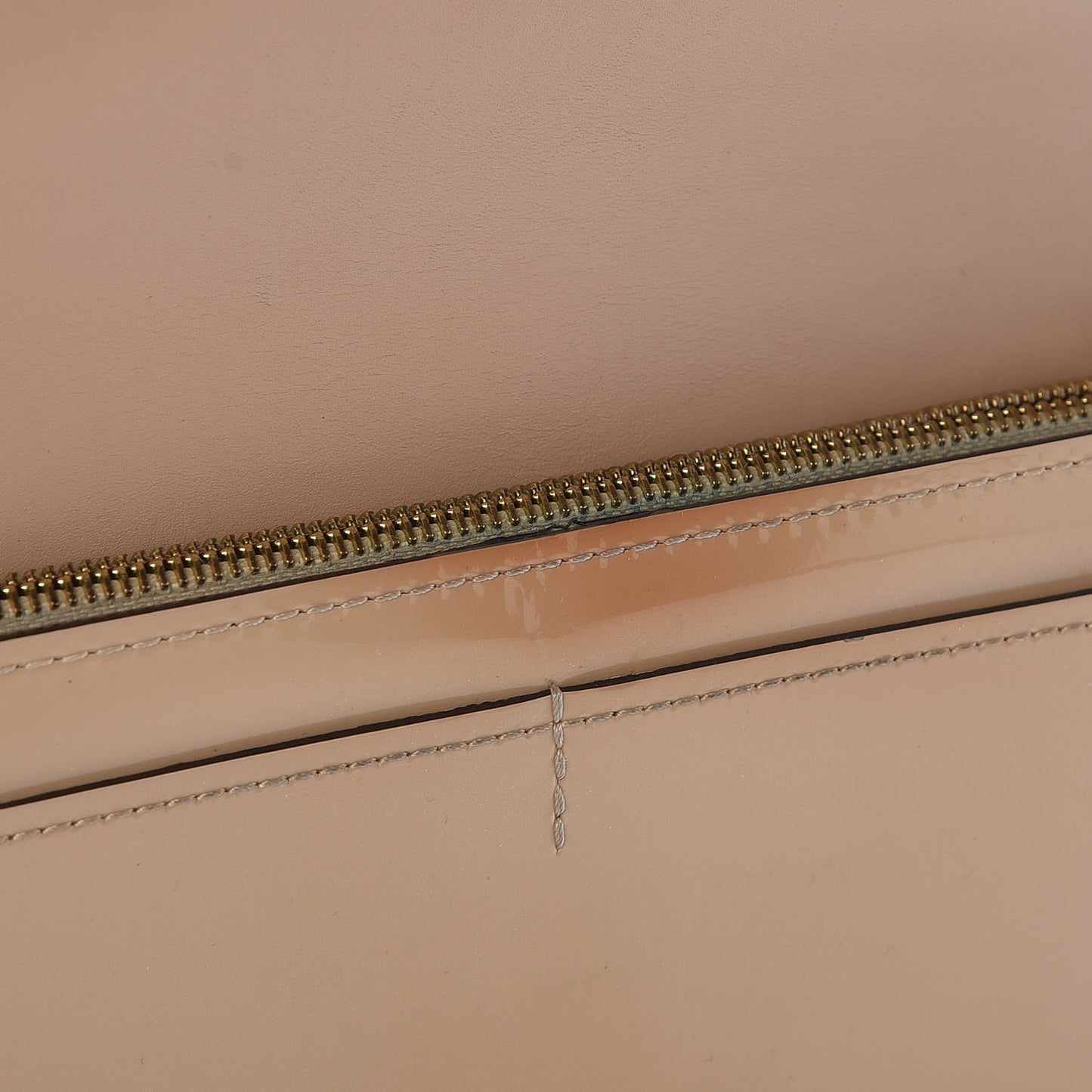 Patent Louise Clutch Nude