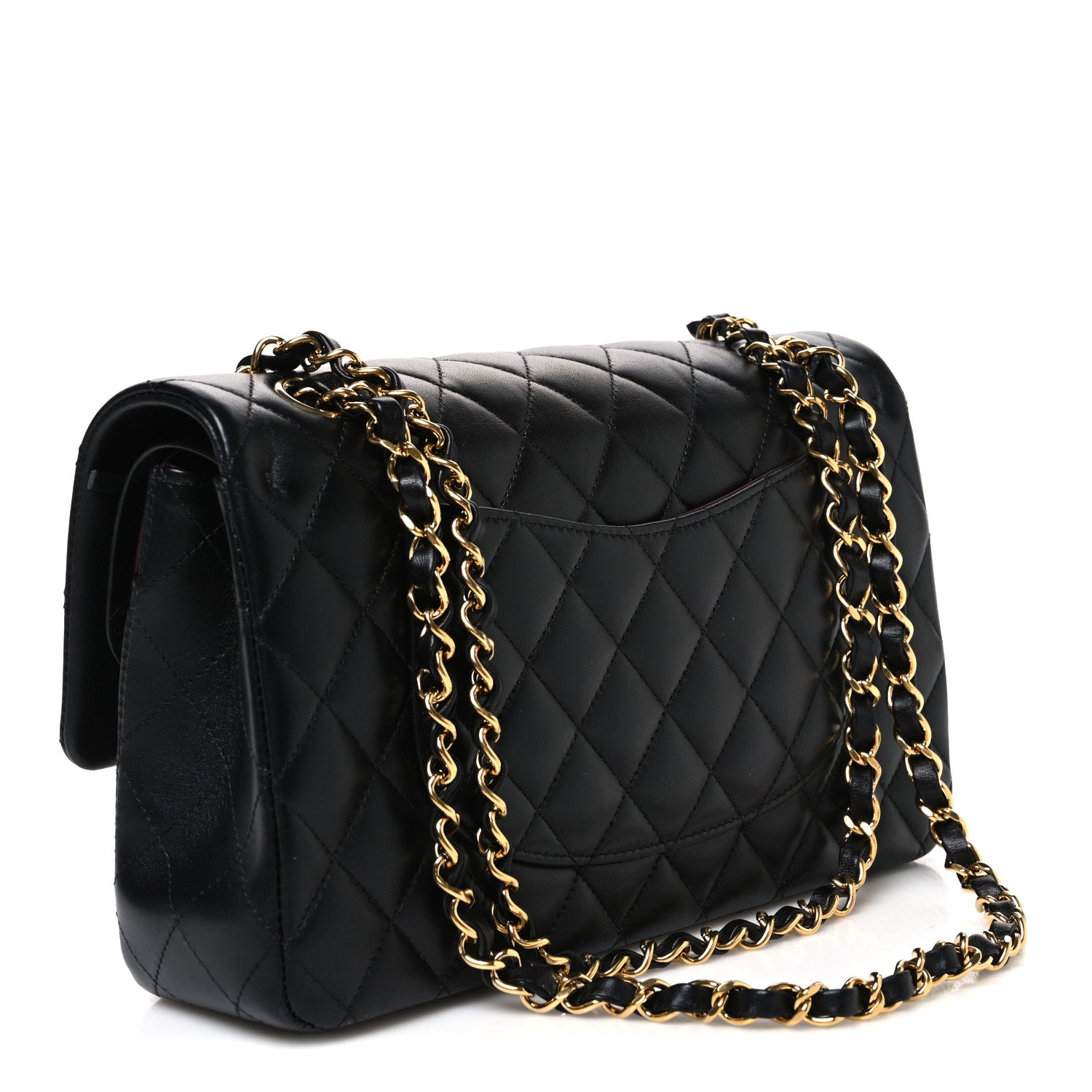 Chanel Lambskin Quilted Medium Double Flap Black 2 of 10