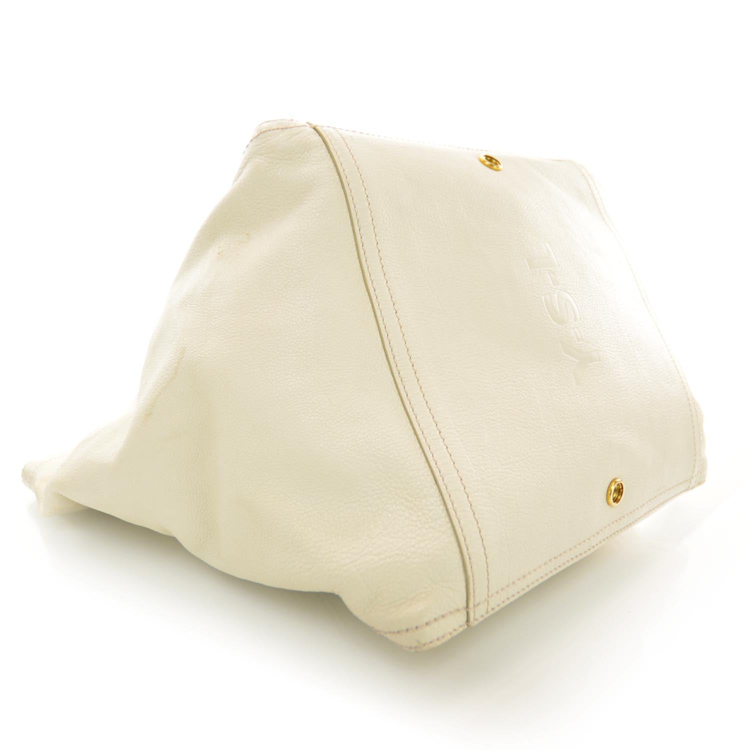 Saint Laurent Large Downtown Tote Ivory 4 of 7
