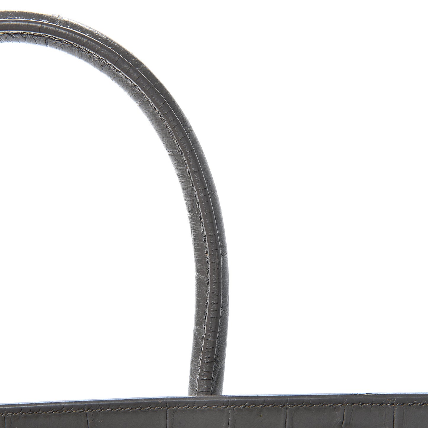 Calfskin Crocodile Embossed Baby Sac De Jour Fog