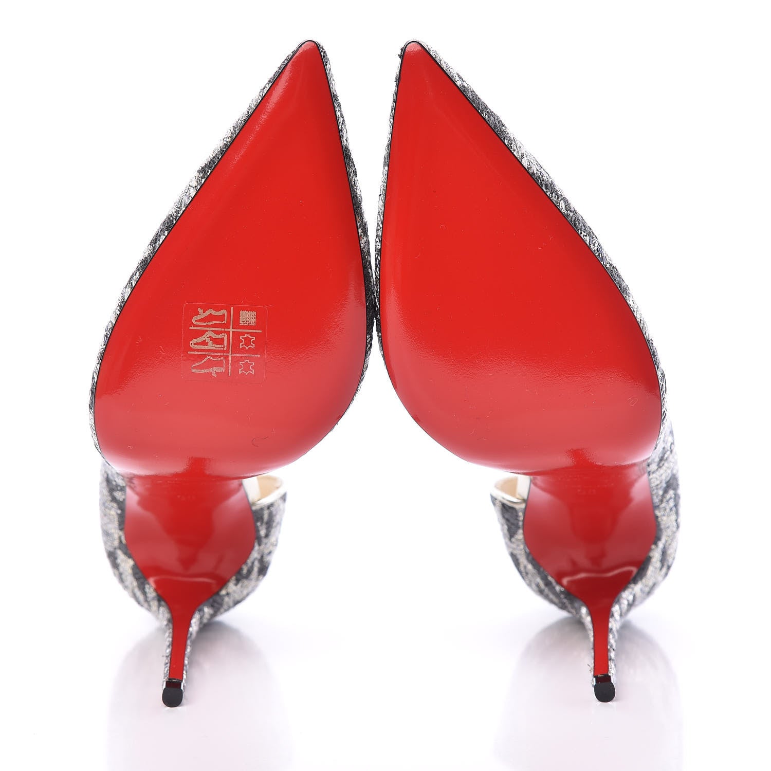 Christian Louboutin Lurx Gigi Specchio Iriza 100 Pumps 36 Black Light Gold 5 of 10
