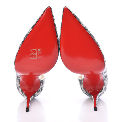 Christian Louboutin Lurx Gigi Specchio Iriza 100 Pumps 36 Black Light Gold 5 of 10
