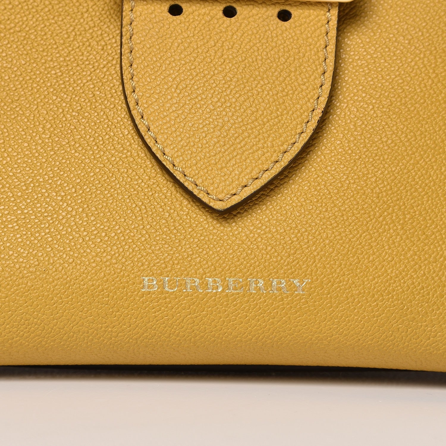 Burberry Soft Grain Calfskin Small Buckle Tote Bright Straw 11 of 11