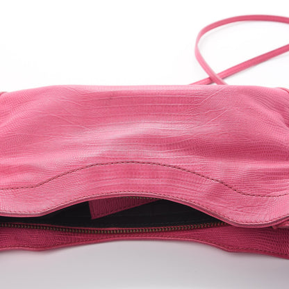 Balenciaga Lizard Embossed Hip Shoulder Bag Pink 8 of 12