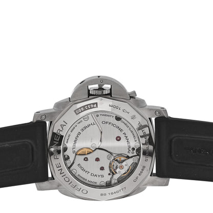 Panerai Stainless Steel Rubber 44mm Luminor 1950 GMT Manual Winding Watch Black PAM00233 4 of 5