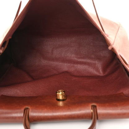Hermes Toile Vache Calfskin Herbag 40 GM Natural 6 of 18