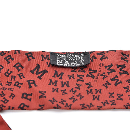 Hermes Silk Scattered Letters Twilly 2 of 3