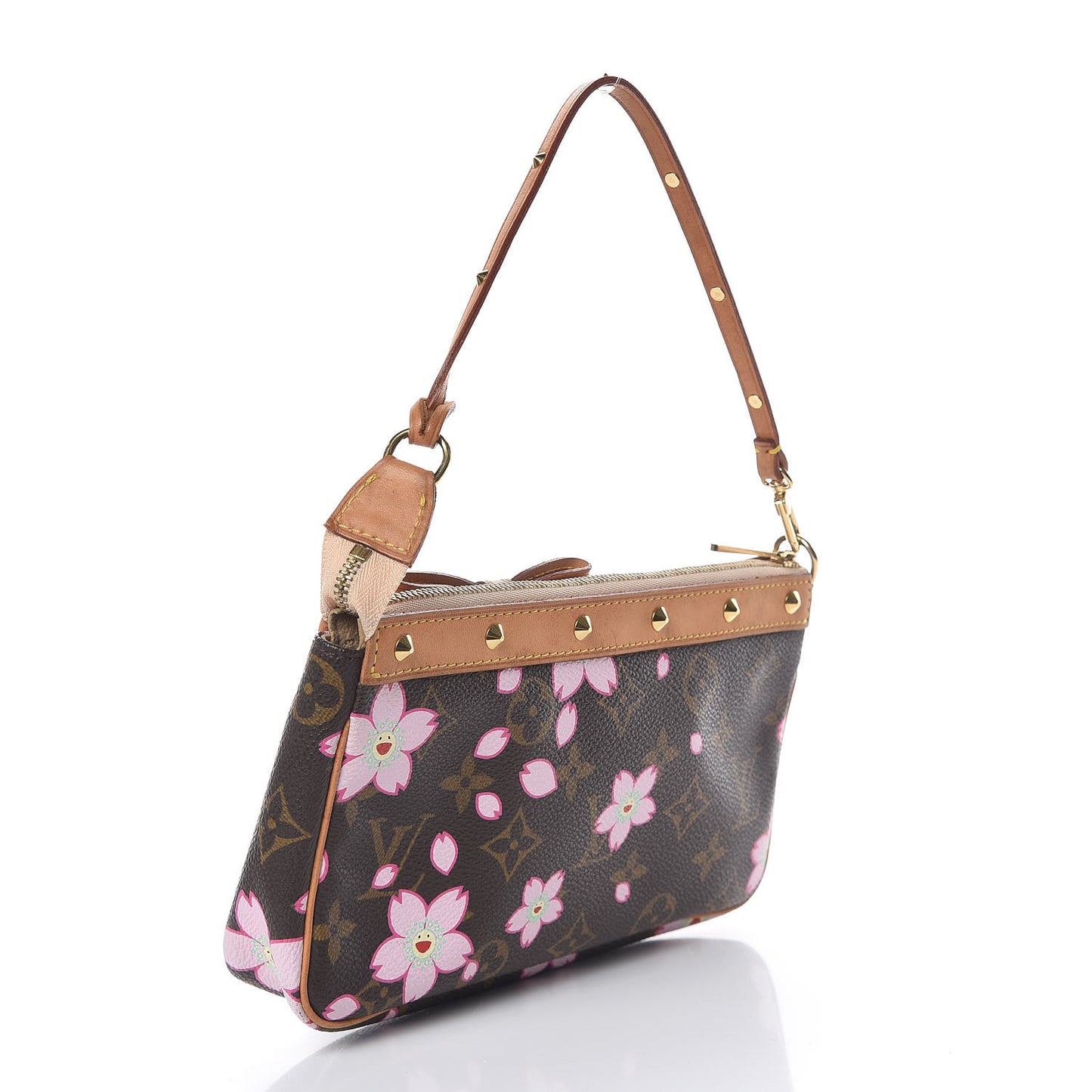 Monogram Cherry Blossom Pochette Accessories Brown
