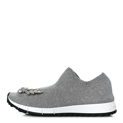 Jimmy Choo Knit Crystal Sneaker 37 Grey 1 of 9