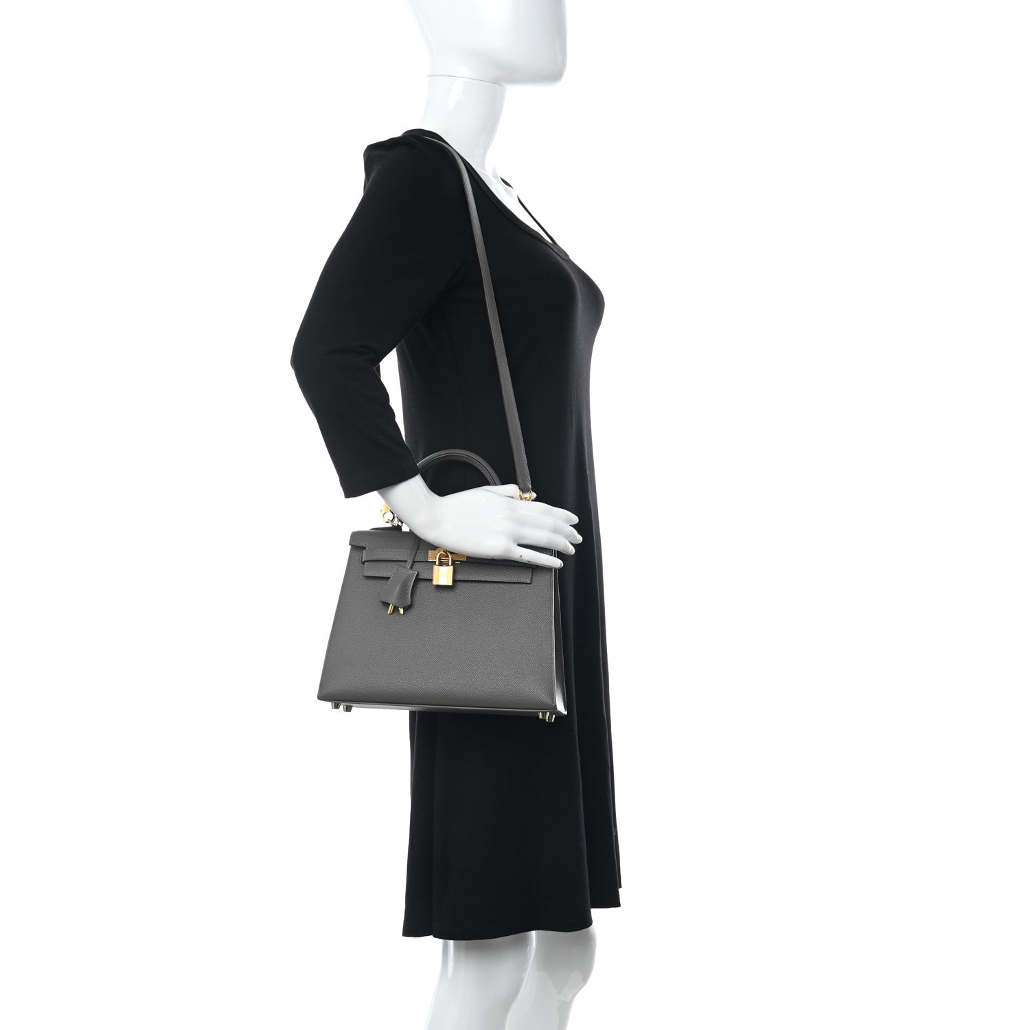 Hermes Epsom Kelly Sellier 25 Gris Meyer 2 of 9
