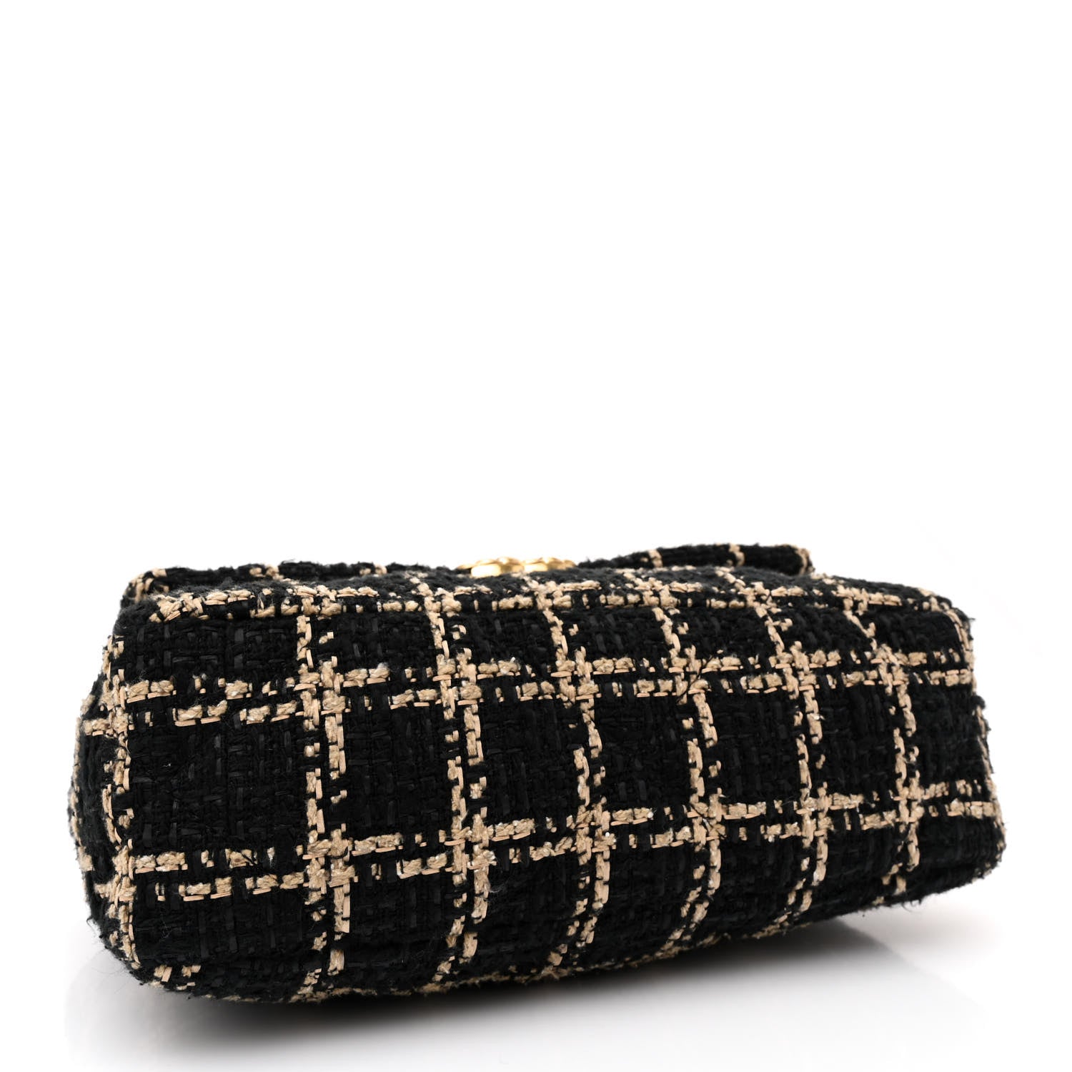 Chanel Tweed Quilted Medium Chanel 19 Flap Black Beige 4 of 10