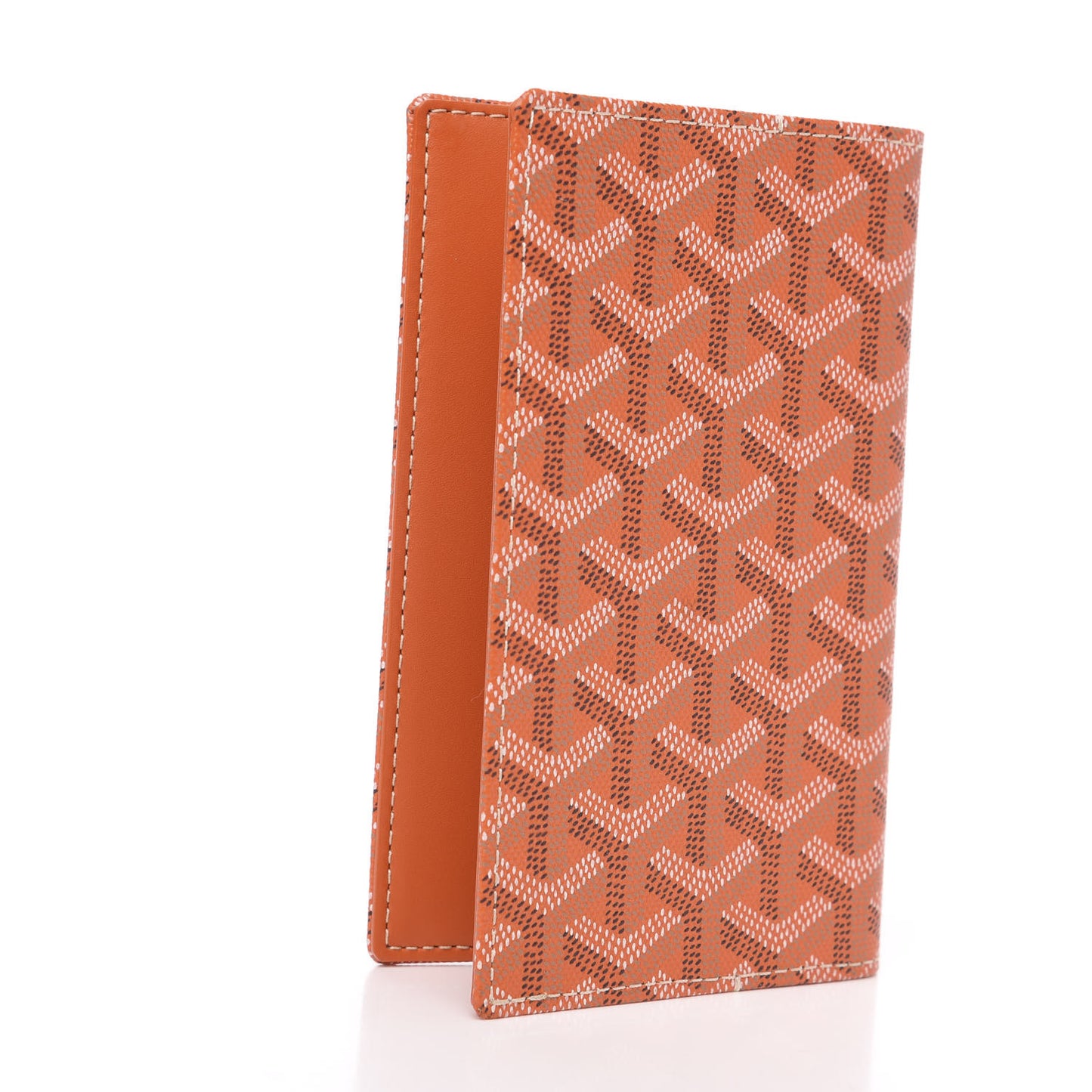 Goyardine Passport Holder Orange