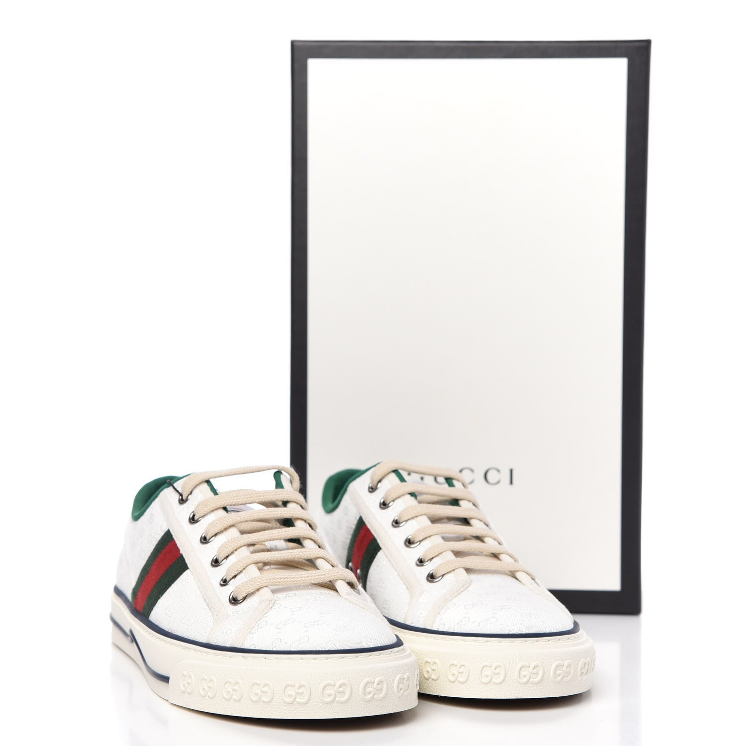 Gucci Canvas Web Womens GG Mignon Sneakers 39 White 10 of 10