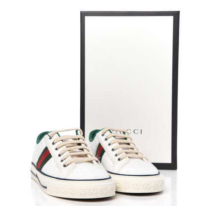Gucci Canvas Web Womens GG Mignon Sneakers 39 White 10 of 10