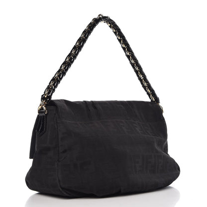 Fendi Zucca Enamel Mia Shoulder Flap Black 3 of 14