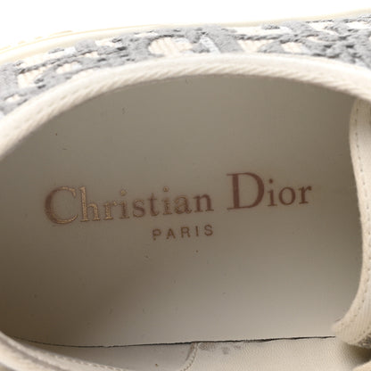 Christian Dior Canvas Oblique Walk'N'Dior Low Top Platform Sneakers 41 Stone Grey 8 of 10