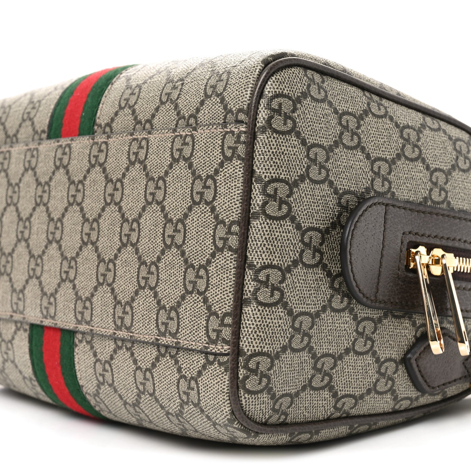 Gucci GG Supreme Monogram Web Small Ophidia Boston Beige New Acero 10 of 10