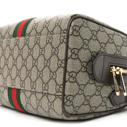 Gucci GG Supreme Monogram Web Small Ophidia Boston Beige New Acero 10 of 10