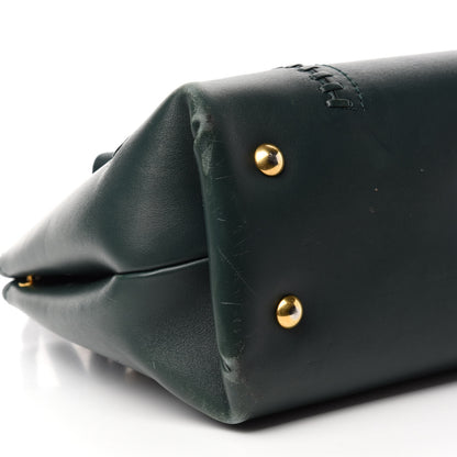Alexander McQueen Calfskin Whipstitch Folk Tote Bag Dark Green Bottle 7 of 13