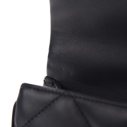 Chanel Lambskin Quilted Small Easy Carry Flap Navy 9 of 13