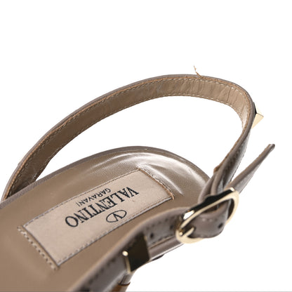 Valentino Garavani Patent Rockstud Half d'Orsay Slingback 50mm Pumps 36 Poudre 9 of 10