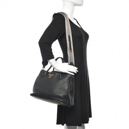 Prada Vitello Daino Tote Black 2 of 12