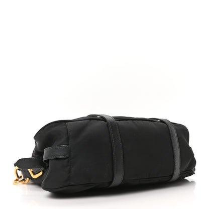 Prada Tessuto Nylon Soft Calfskin Shopping Satchel Black 4 of 10