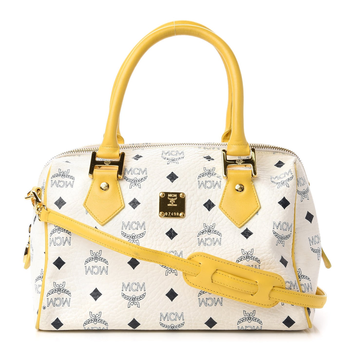 Visetos Boston Satchel White Yellow