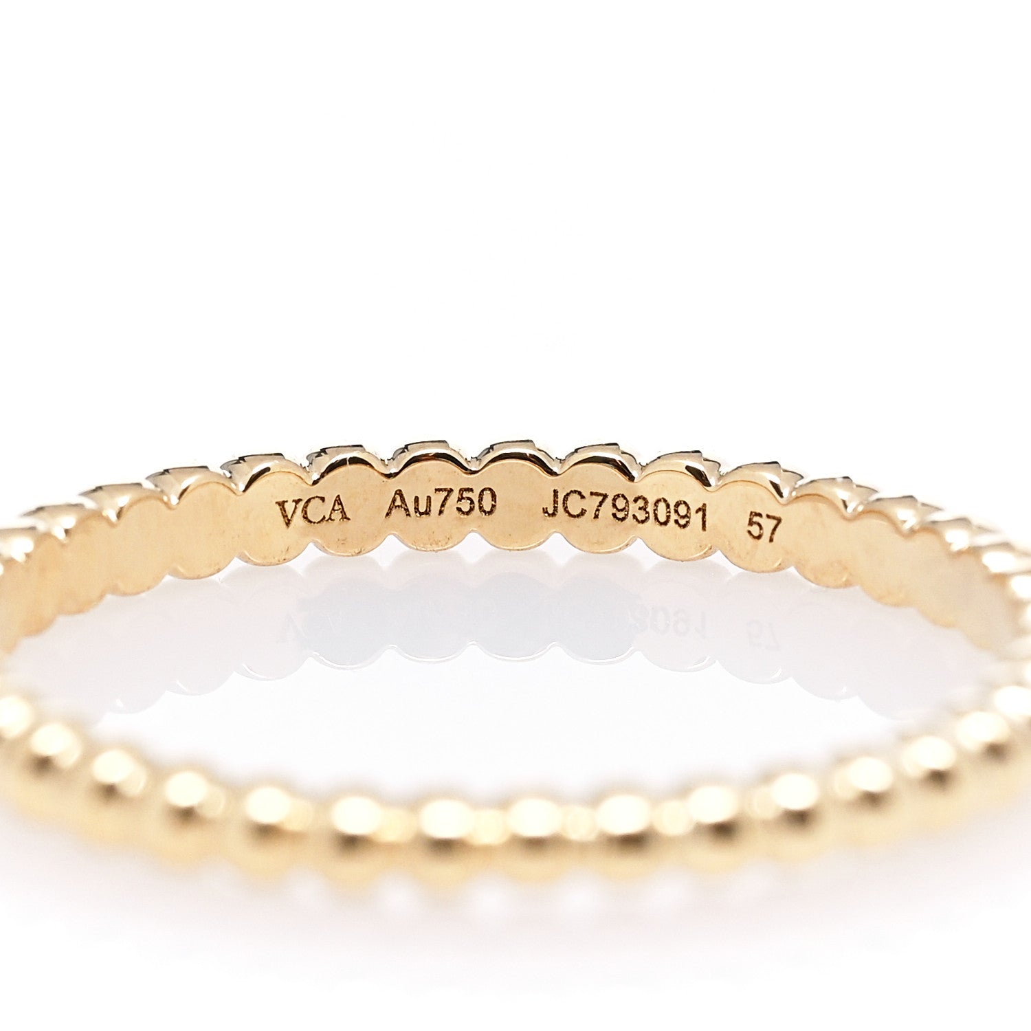 Van Cleef & Arpels 18K Yellow Gold Small Perlee Ring 57 8 4 of 5