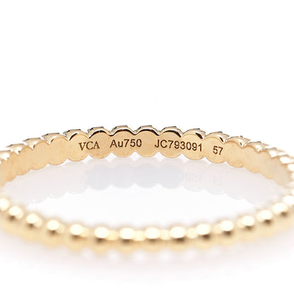 Van Cleef & Arpels 18K Yellow Gold Small Perlee Ring 57 8 4 of 5