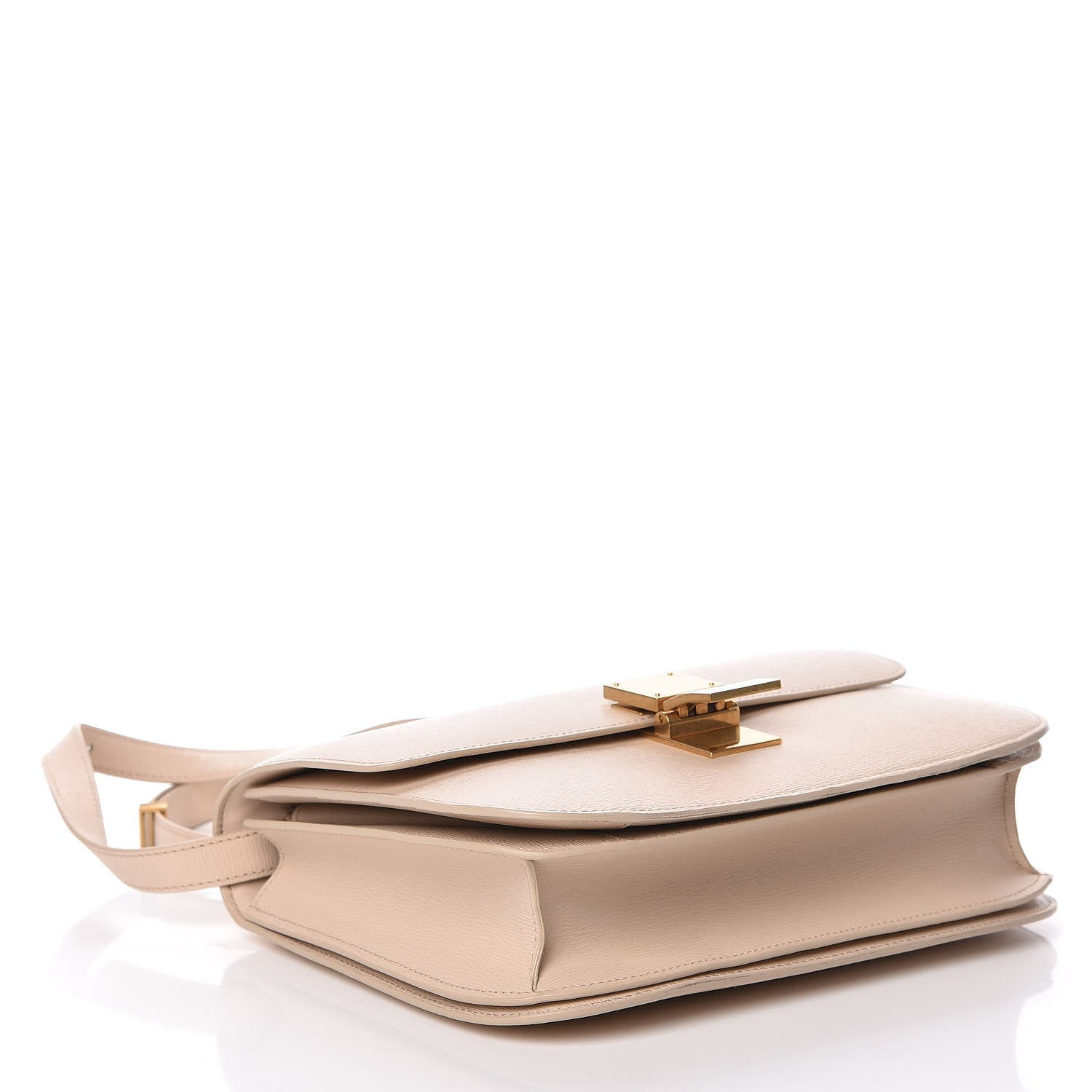 Celine Liege Calfskin Medium Classic Box Flap Bag Powder 4 of 9