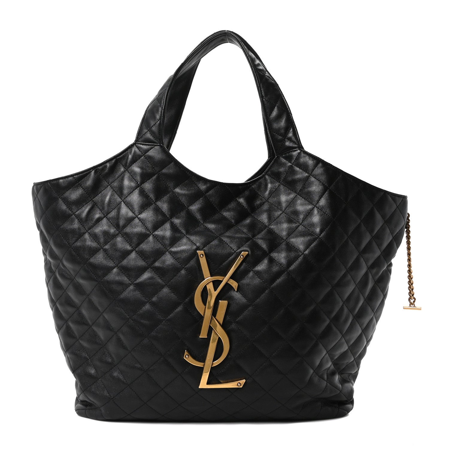 Saint Laurent Lambskin Quilted Maxi Icare Shopping Tote Black 1 of 10